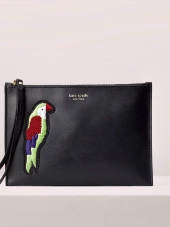 kate spade Handbags - kate spade Black Parrot Wristlet